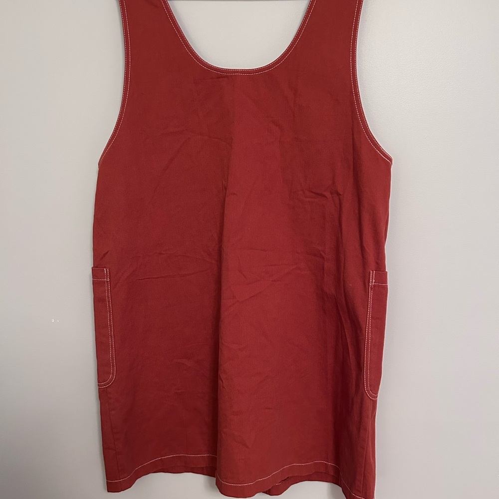 Mod Ref Button Down Dress In Rust - image 2